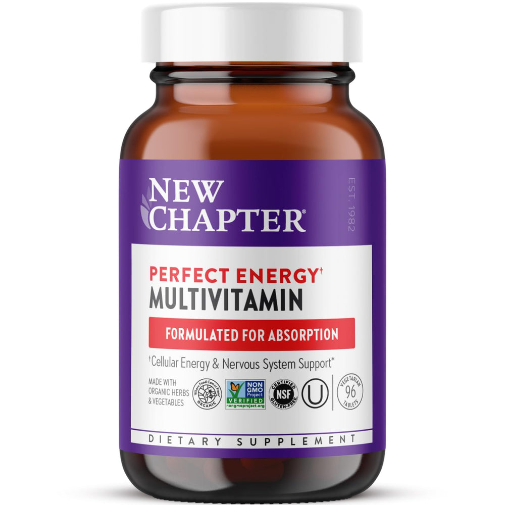 New Chapter Energy Supplement bottle shown for daily energy support.
