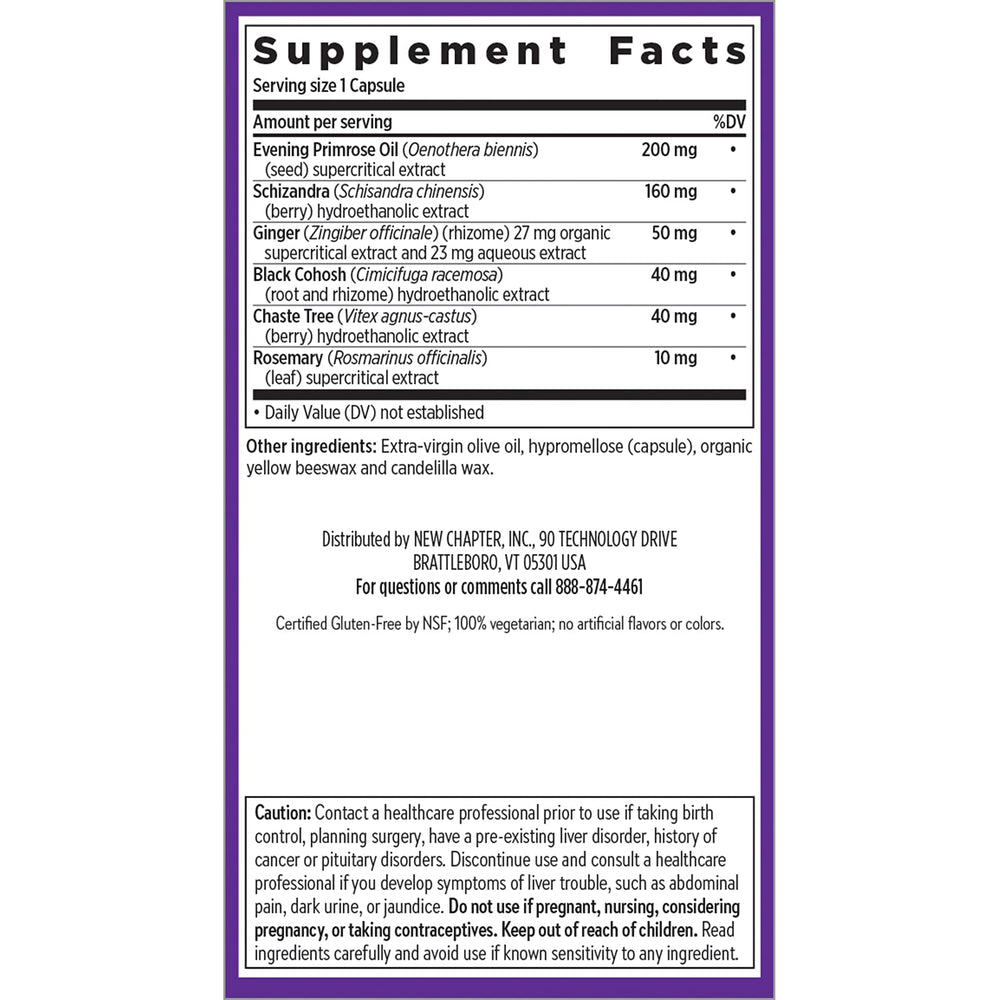 Herbal blend featuring Black Cohosh for hot flash support.
