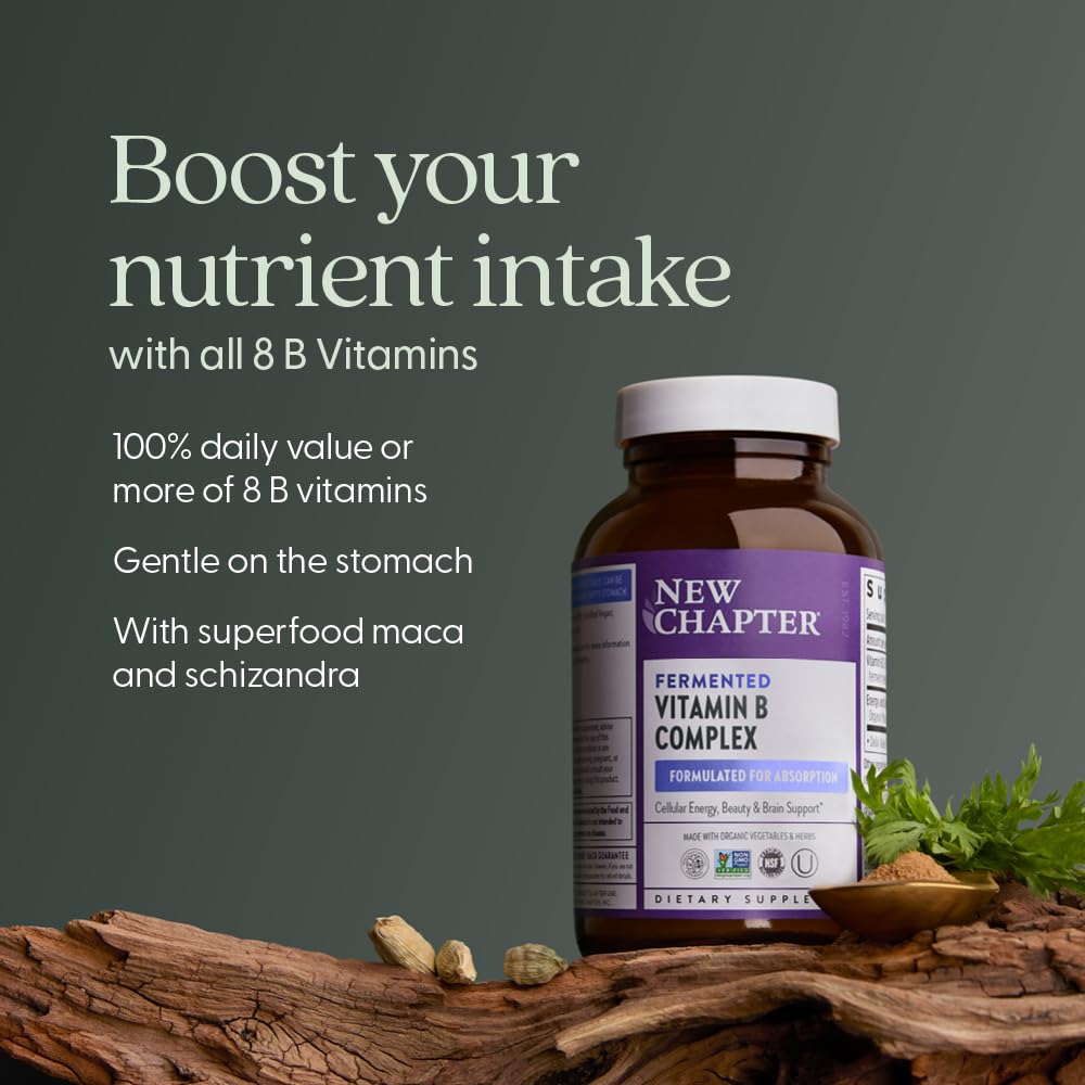 New Chapter Organic B vitamins ingredients featuring methylfolate and fermented Biotin
