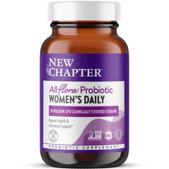 New Chapter Women Probiotics 60-count bottle for daily gut and vaginal balance.