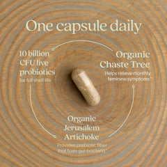 New Chapter with prebiotic fuel supports natural gut bacteria daily.