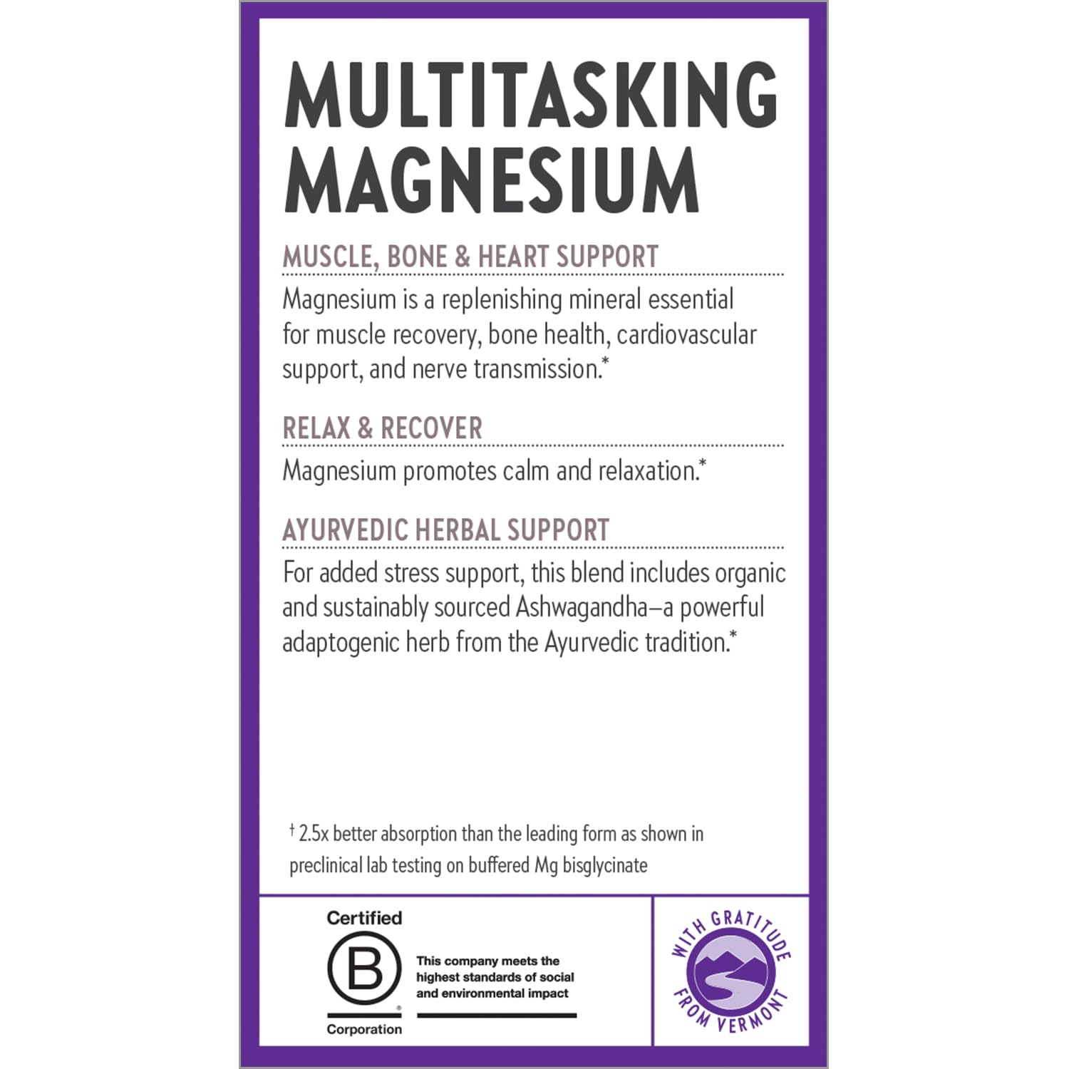 New Chapter relaxed mind water glass scene with magnesium ashwagandha