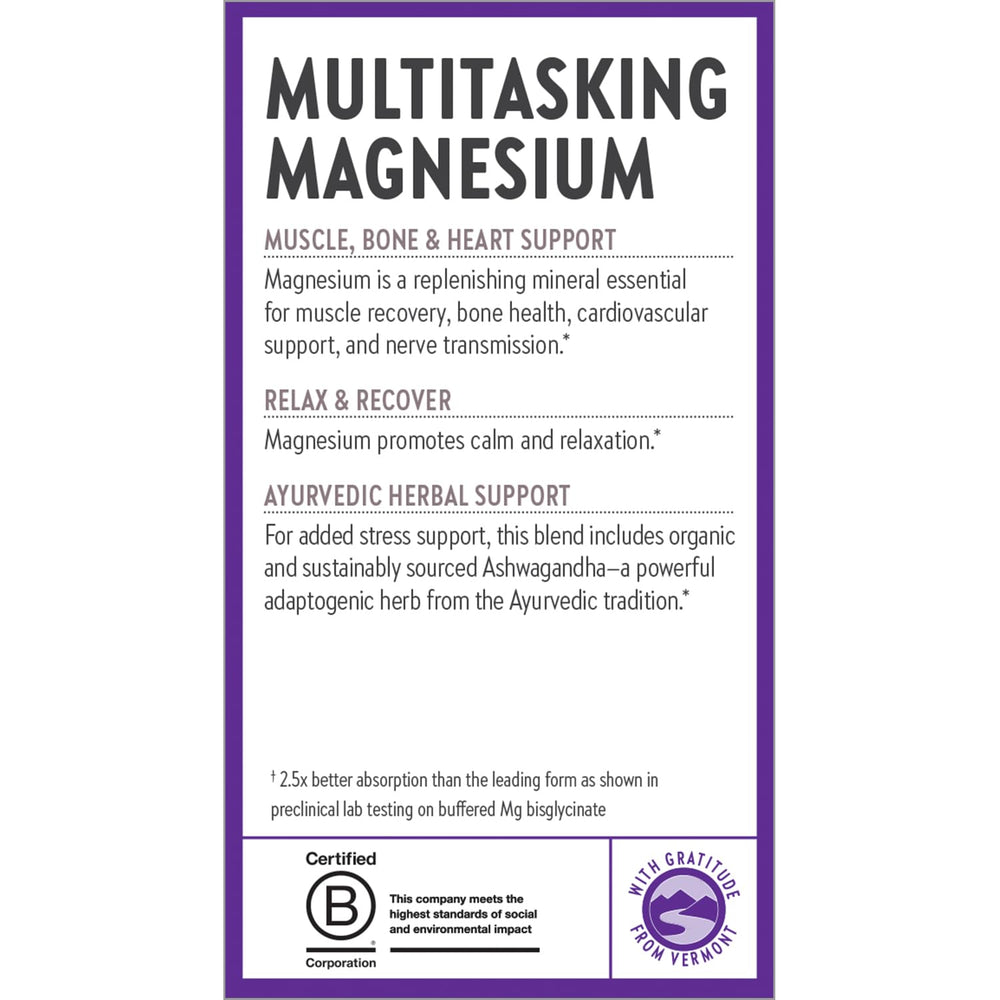 New Chapter relaxed mind water glass scene with magnesium ashwagandha