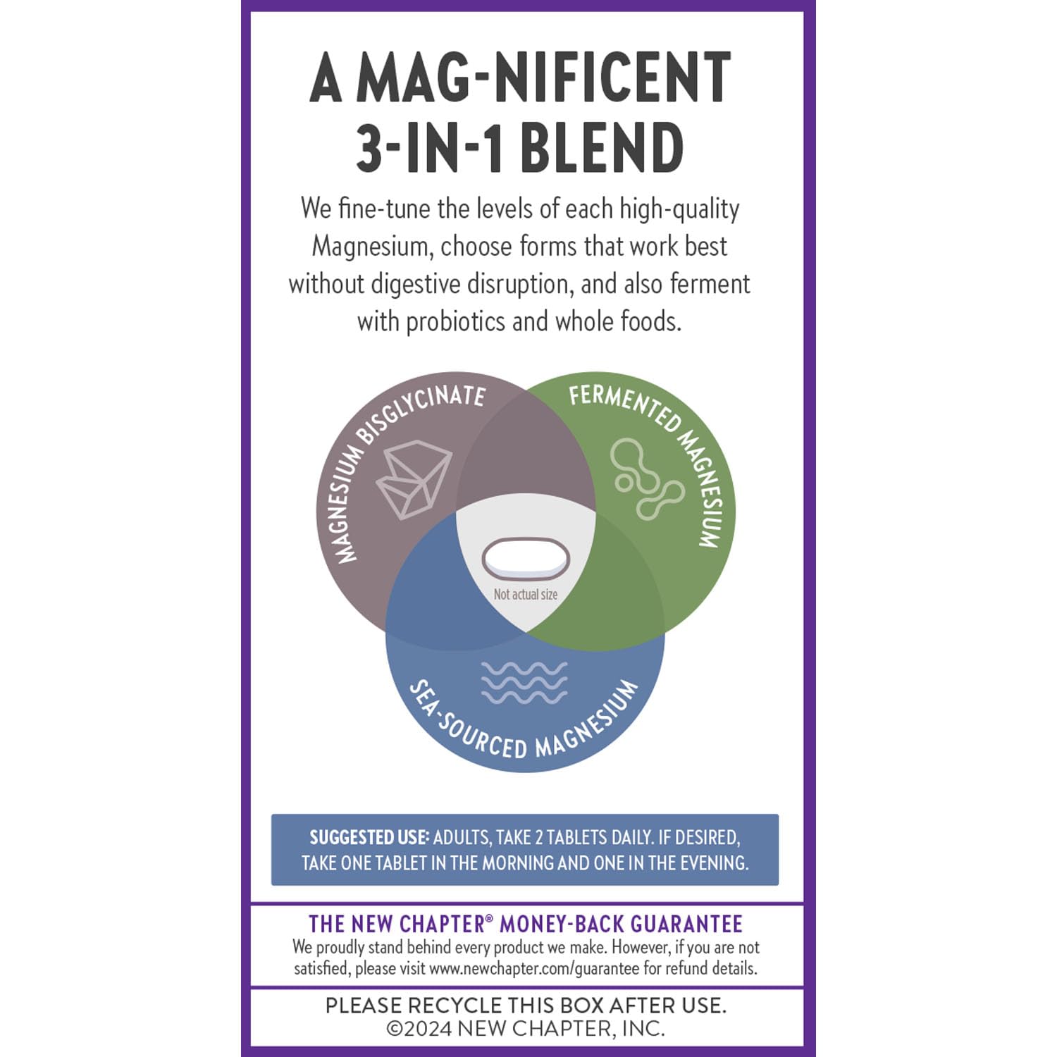 New Chapter TRAACS magnesium validates efficient mineral delivery.