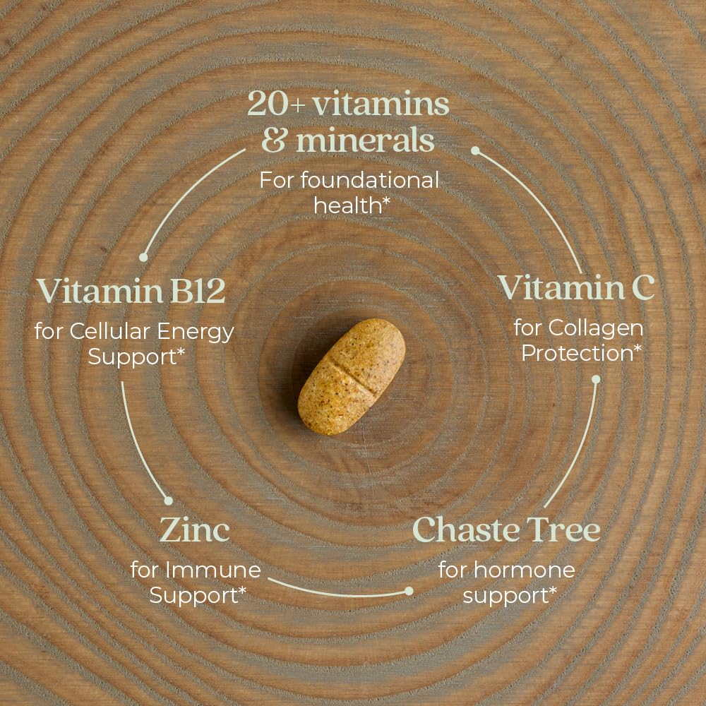 New Chapter 40+ multivitamin capsules closeup showing easy digestion