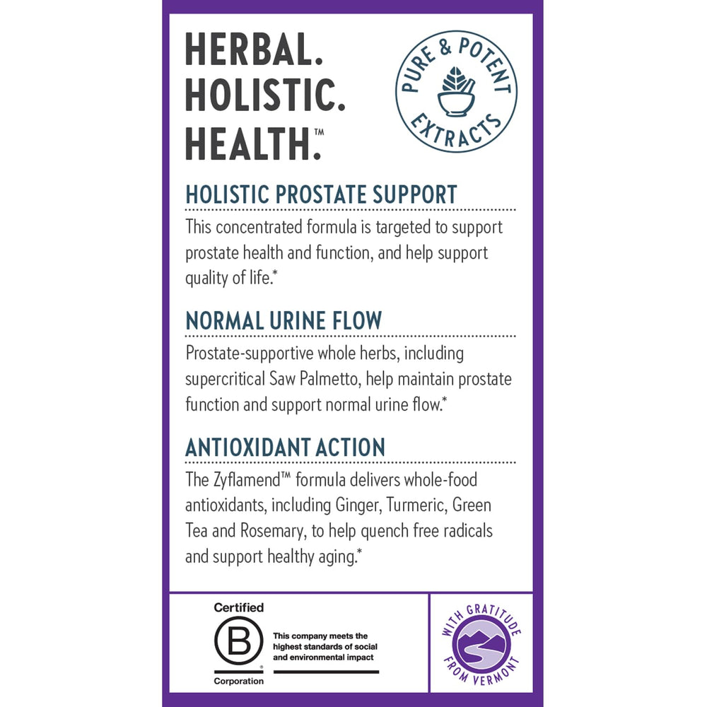 New Chapter Zyflamend Prostate whole‑herb fermented nutrients label