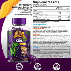 Serving idea for New Elements Iron Dinosaur Gummies on a kid-friendly snack plate.