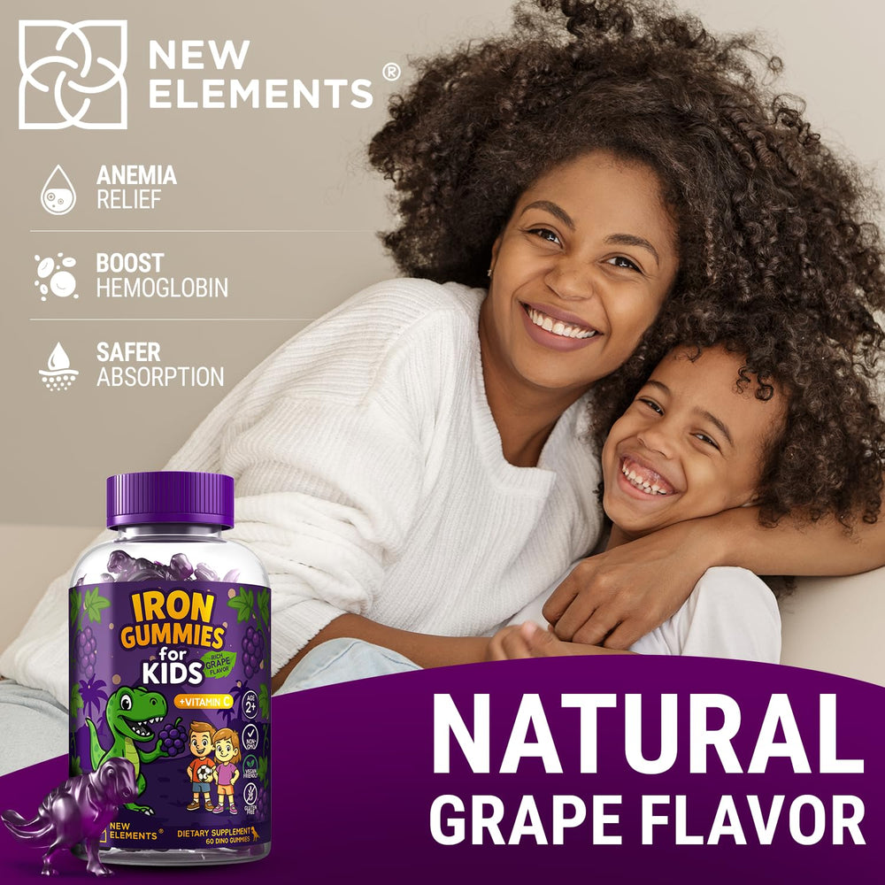 New Elements gummies texture close-up showing pectin-based chew.