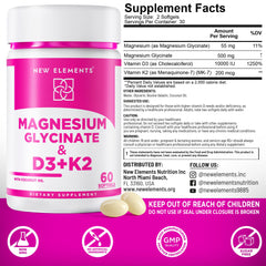 New Elements non-GMO gluten-free label on softgels against a clean backdrop