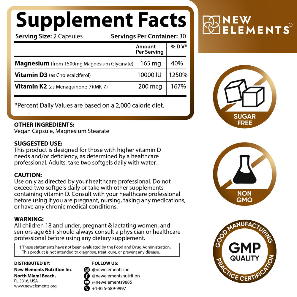 New Elements vegan, gluten-free, non-GMO capsules ready for daily wellness.