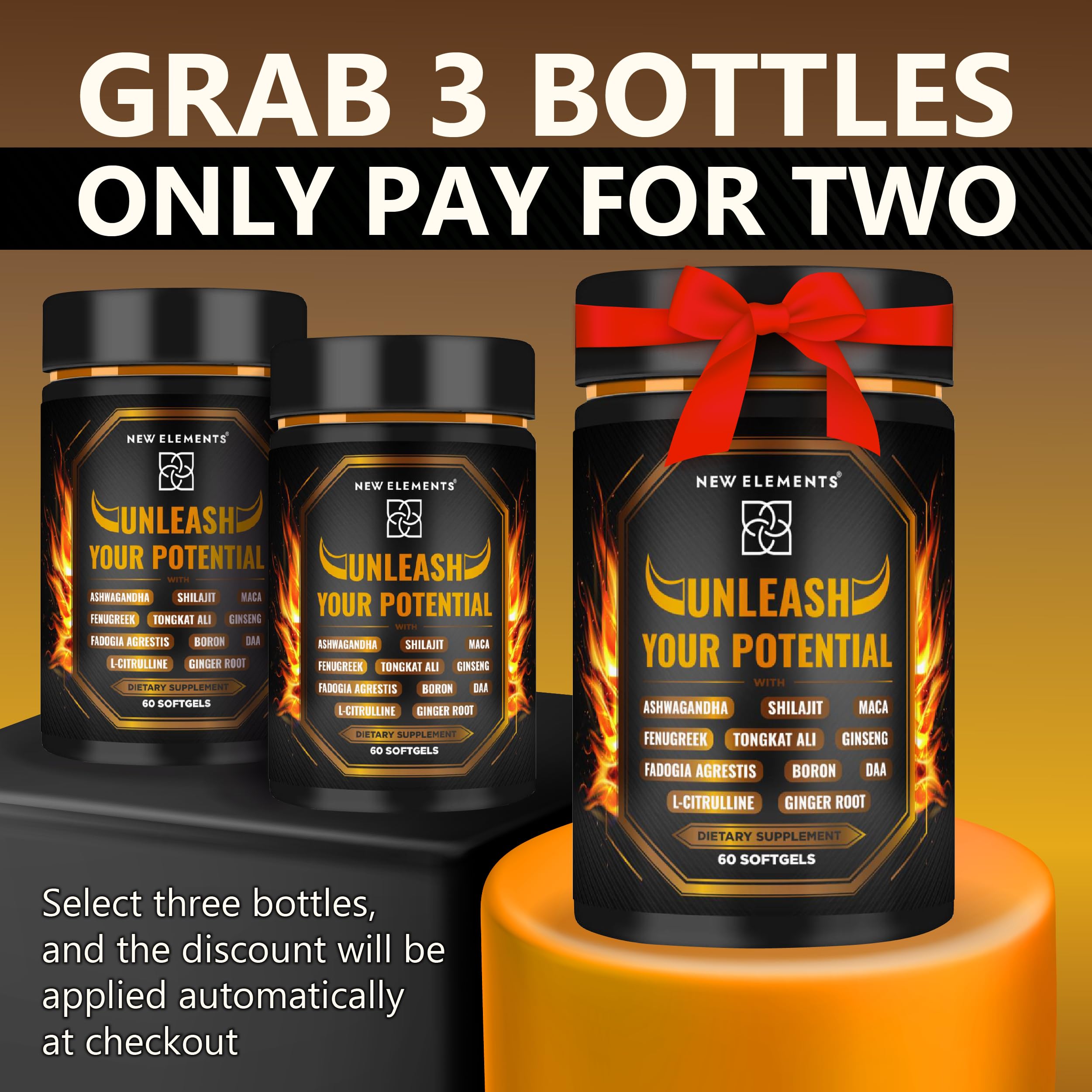 New Elements Test Booster Fadogia Agrestis 10:1 for energy.