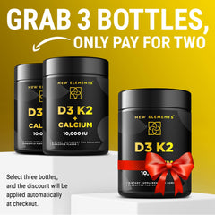 New Elements Vitamin D3 K2 Gummies closeup showing gummy texture and color