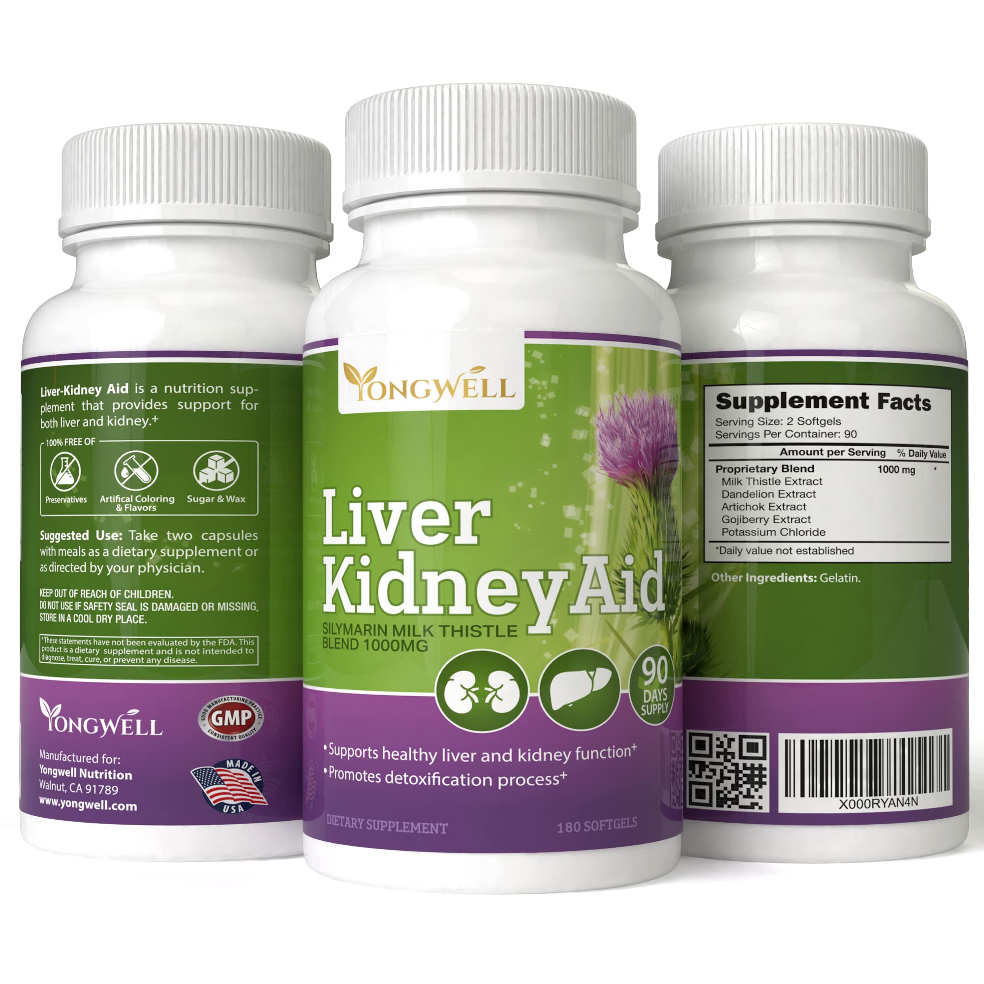New Green Nutrition Liver Kidney Aid packaging box on kitchen counter