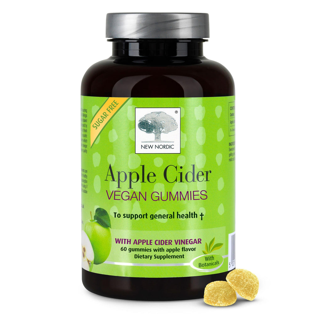 NEW NORDIC Apple Cider Vinegar Gummies packaging highlights the clean Nordic formulation for daily wellness.