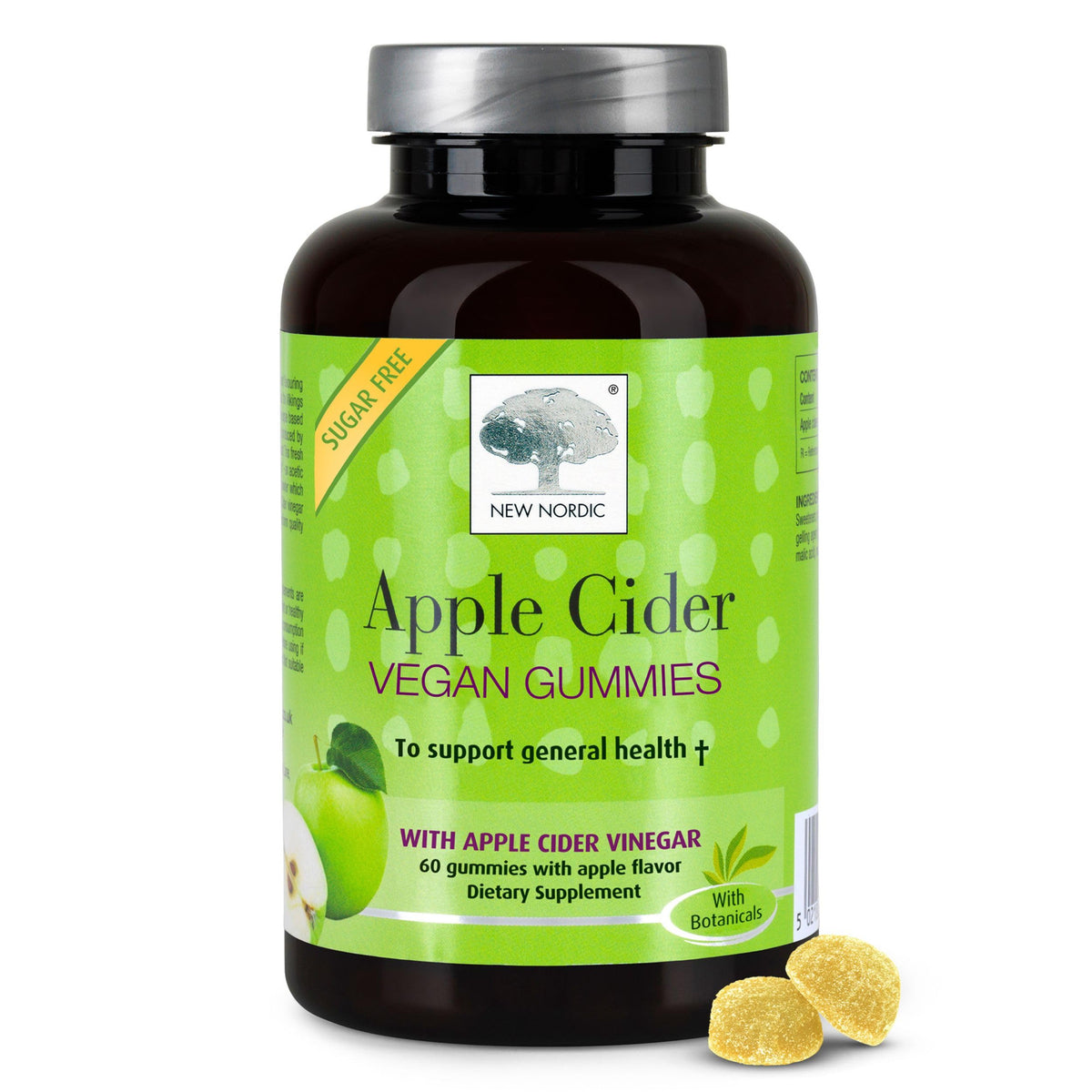 NEW NORDIC Apple Cider Vinegar Gummies packaging highlights the clean Nordic formulation for daily wellness.