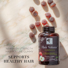 NEW NORDIC Hair Volume Gummies gummies close-up reveals chewy texture.