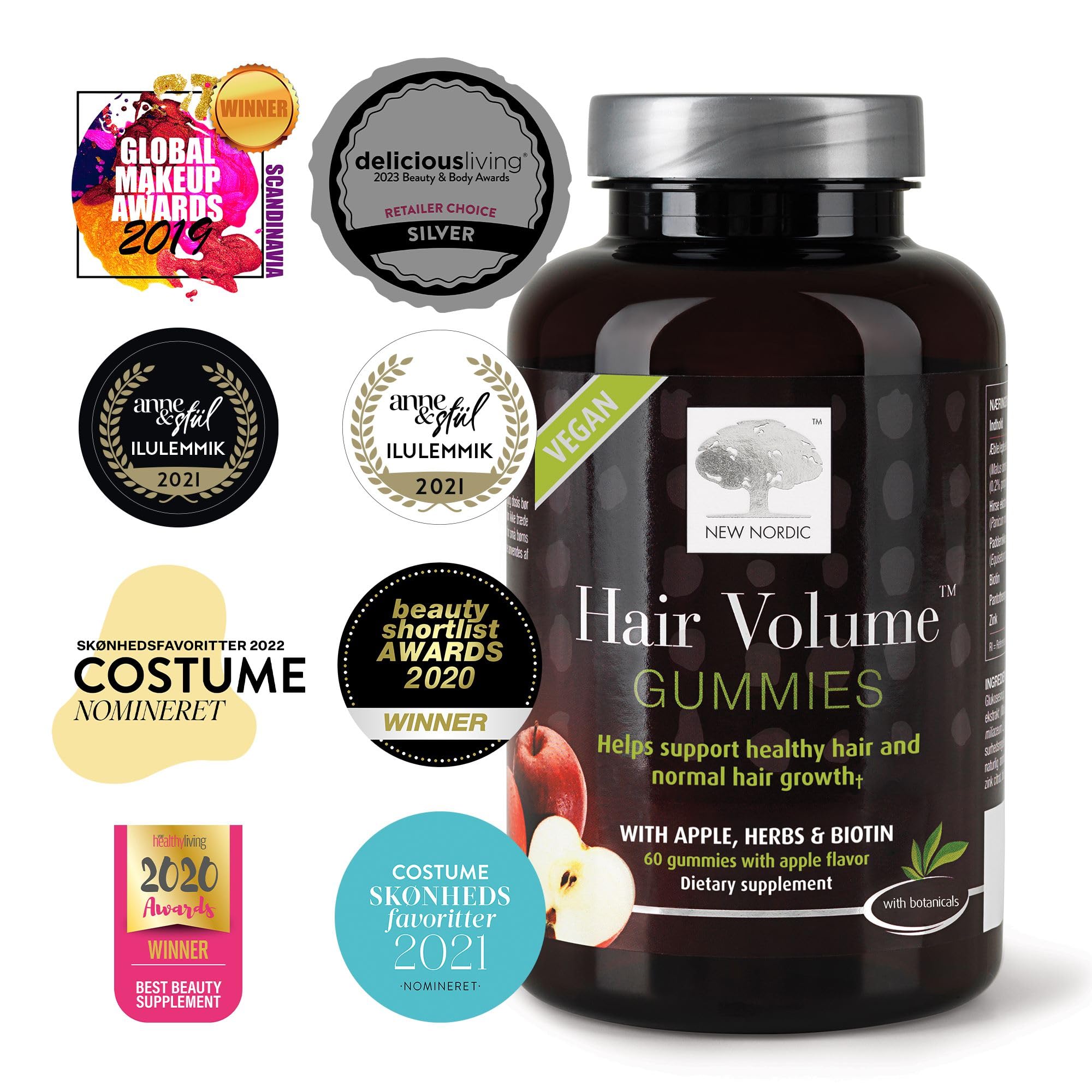 NEW NORDIC packaging highlights vegan ingredients and clean labeling for hair care.