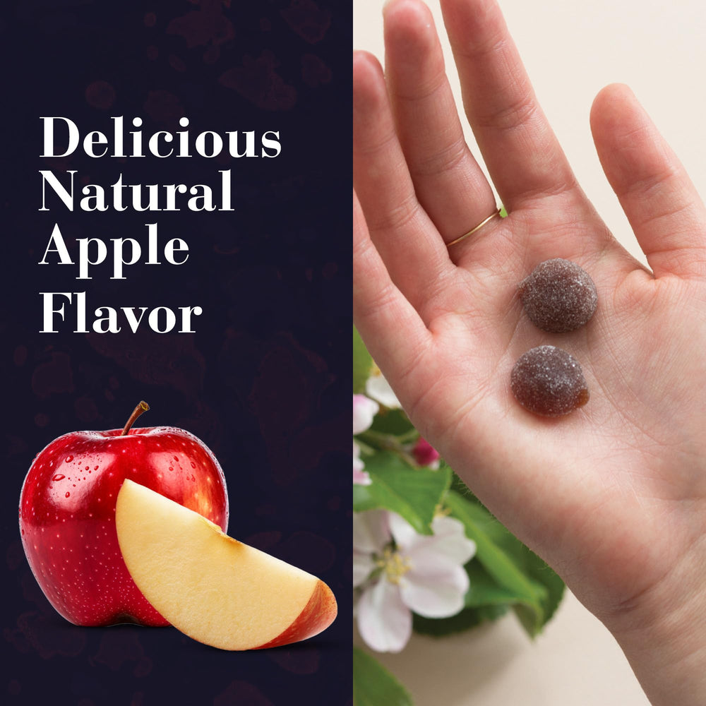 NEW NORDIC gummies being poured into a hand for easy daily ritual.