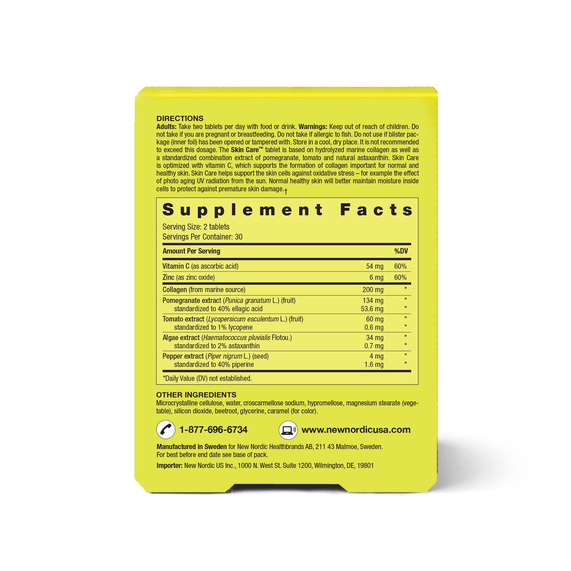 Pure ingredients label on NEW NORDIC product emphasizing non-GMO and allergen-free traits