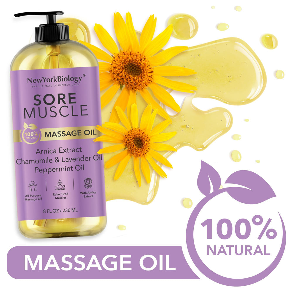 New York Biology chamomile lavender peppermint blend bottle overview for calming, soothing skin.