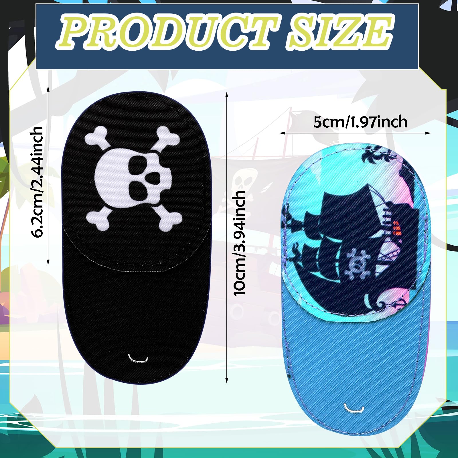 Newcotte eye patch featuring bat design, protects lenses while kids play