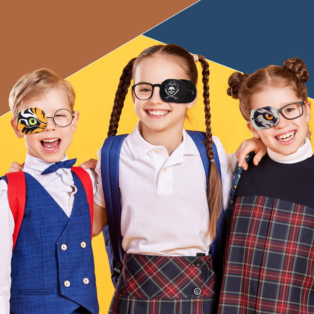 Newcotte eye patch showing spider design, helps shade eyes during outdoor activities
