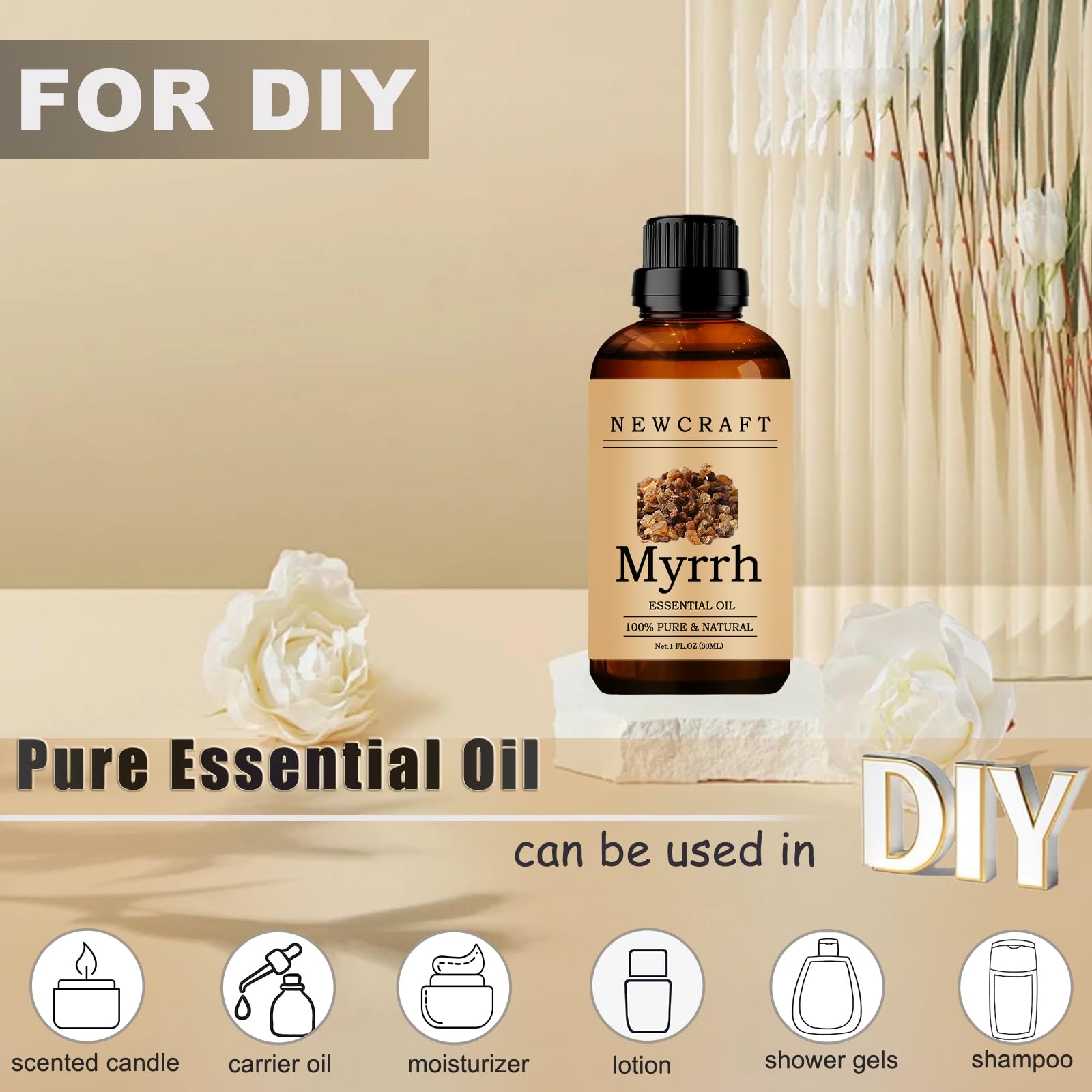 NewCraft Myrrh oil used in DIY fragrance for candles and soaps