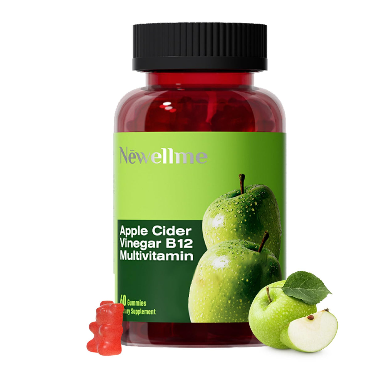 NEWELLME ACV Gummies bottle with The Mother and B12 for daily energy support.