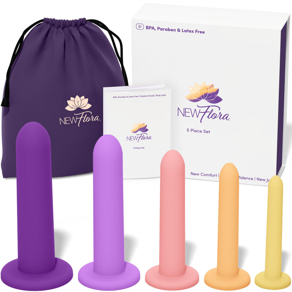 NewFlora silicone wand set with five components for versatile, comfortable use.
