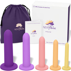 NewFlora silicone wand set with five components for versatile, comfortable use.
