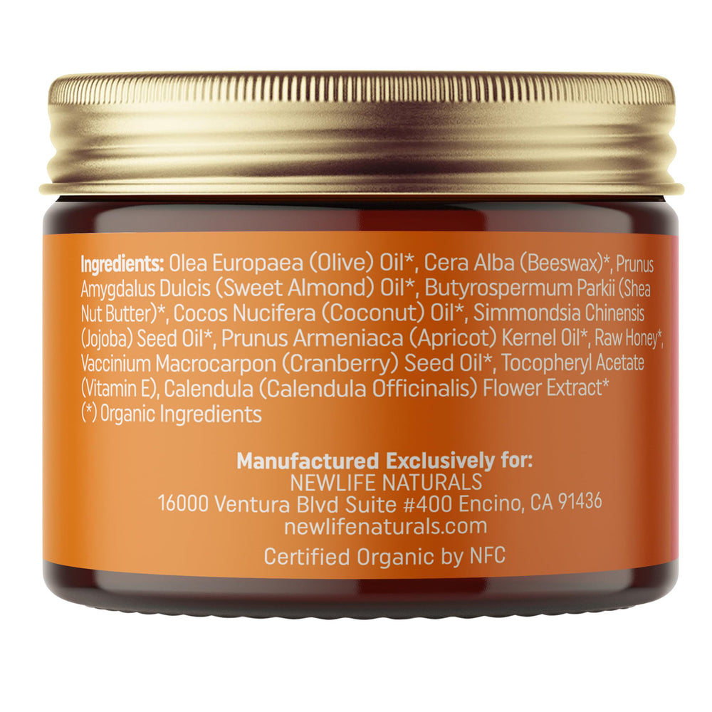 NewLife Naturals calendula flower extract shown as natural soothing ingredient.