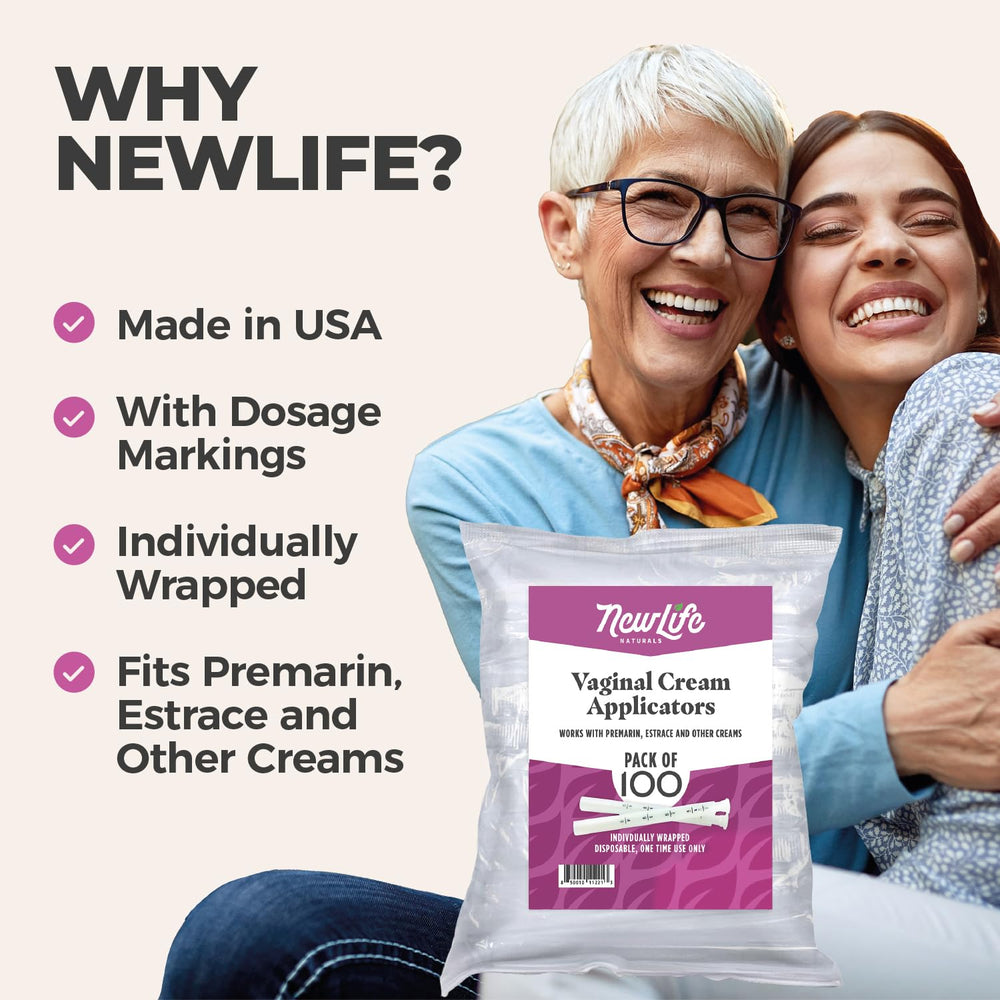 Individually wrapped NewLife Naturals applicator ensures hygienic one-time use.