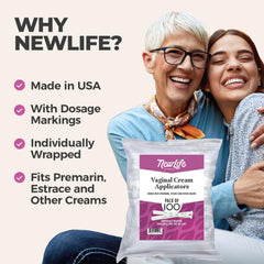 Individually wrapped NewLife Naturals applicator ensures hygienic one-time use.