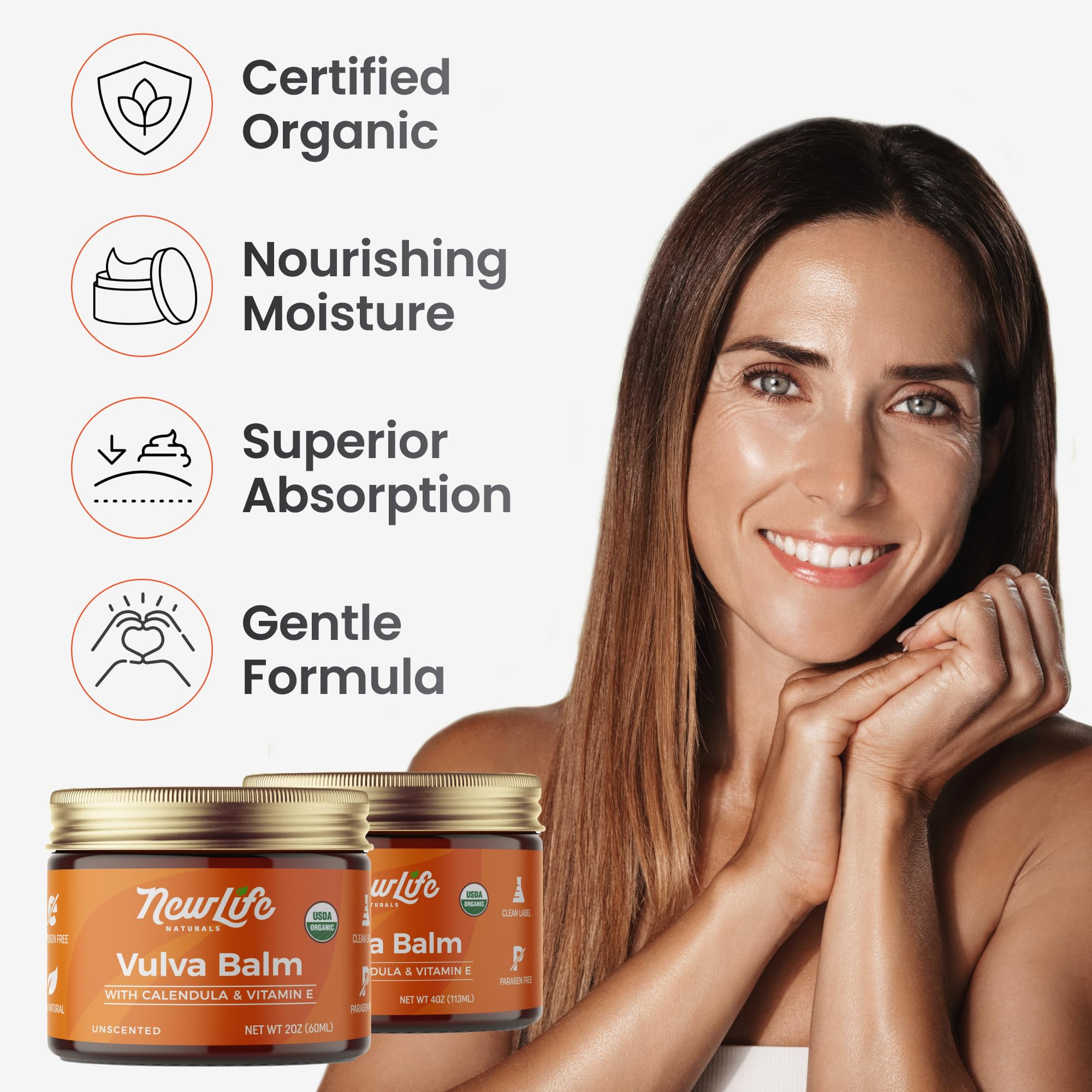 NewLife Naturals skin application closeup demonstrates easy, gentle daily use.
