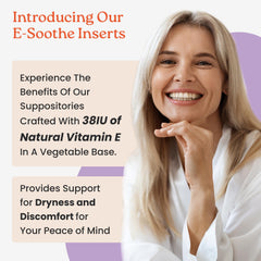 Closeup of NewLife Naturals Vitamin E insert shows smooth texture for comfortable use.