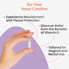 NewLife Naturals Vitamin E insert with fragrance-free oil for gentle lubrication.