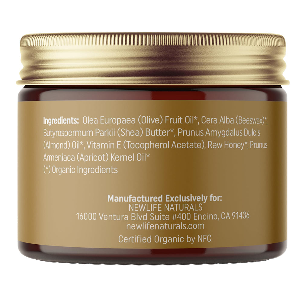 NewLife Naturals vulva balm butter USA-made seal signals quality and safety.