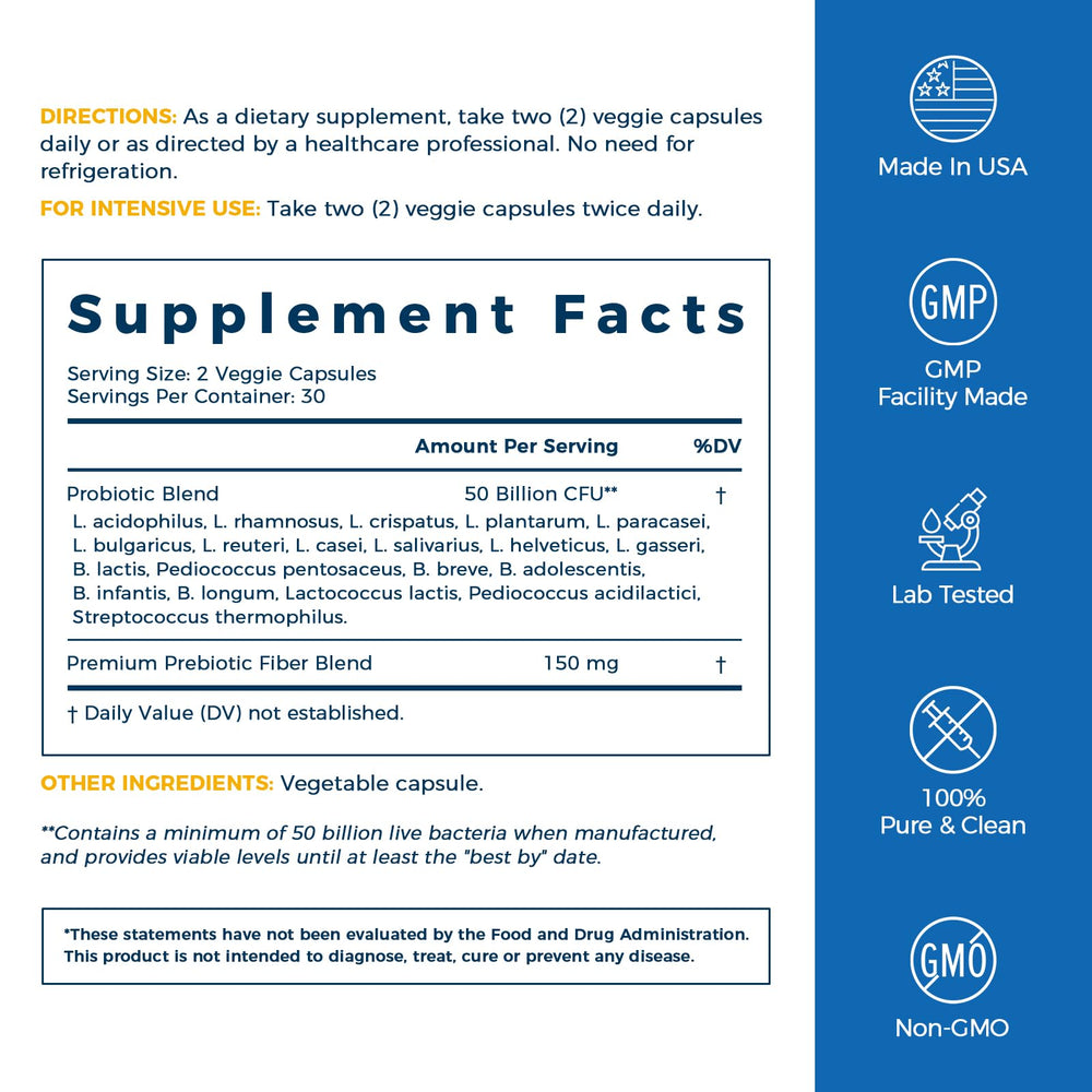 120 veggie capsules scene underscores easy daily dosage with NewRhythm Probiotics.