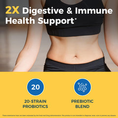 NewRhythm Probiotics packaging emphasizes stomach-to-gut delivery and durability.