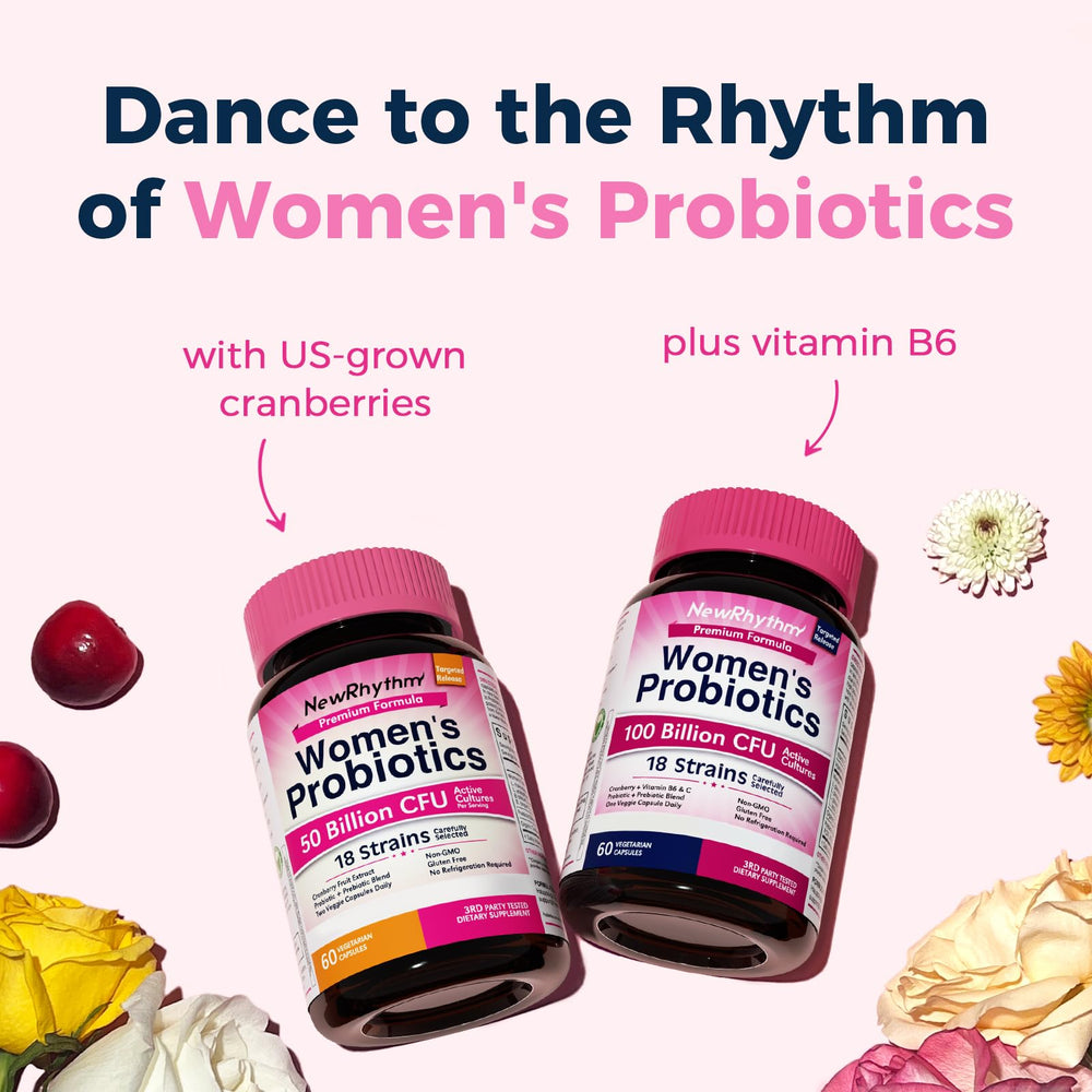 NewRhythm vegan capsule image highlights dairy-free and non-GMO formula