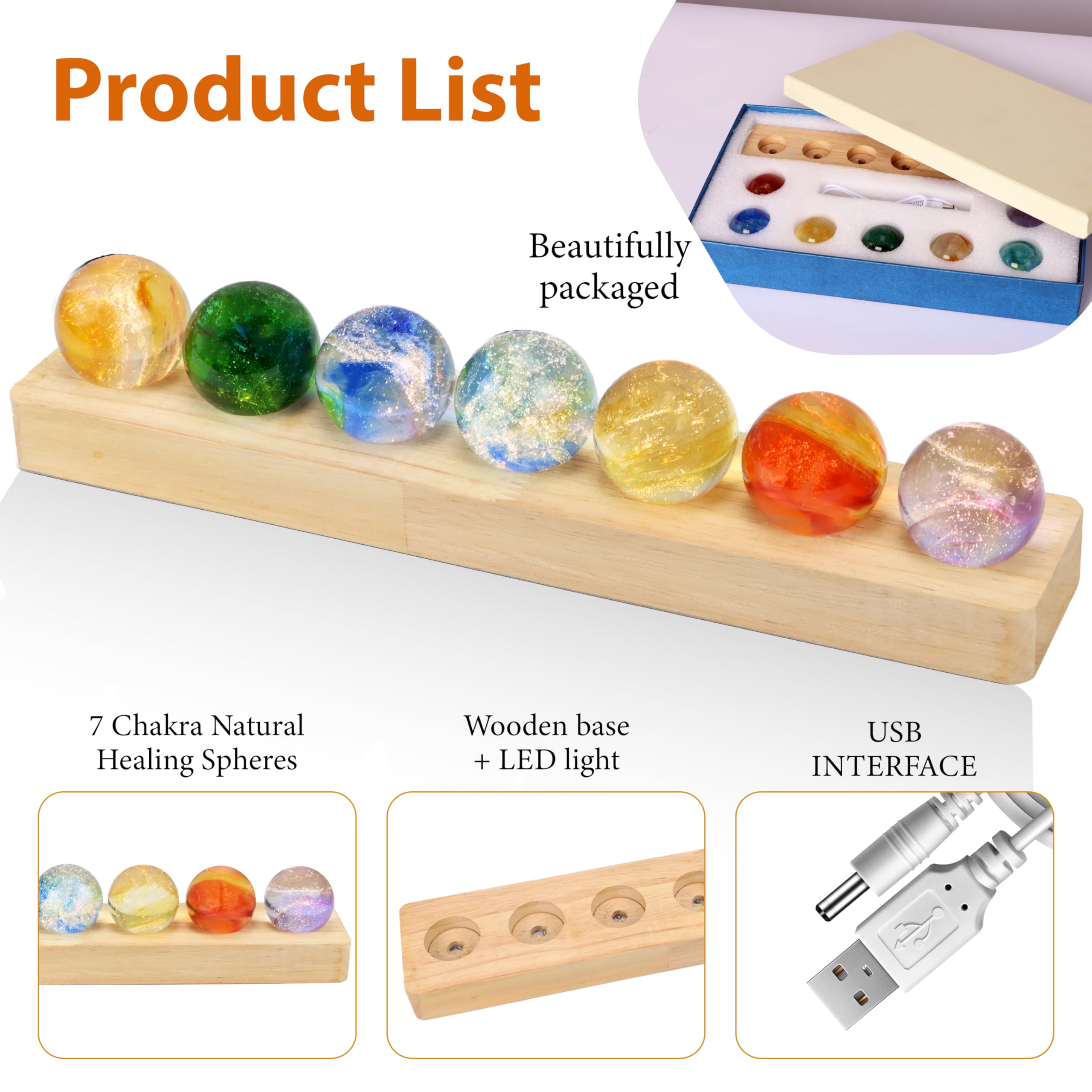NewRiu colorful chakra balls set enhances mindful practice and home decor