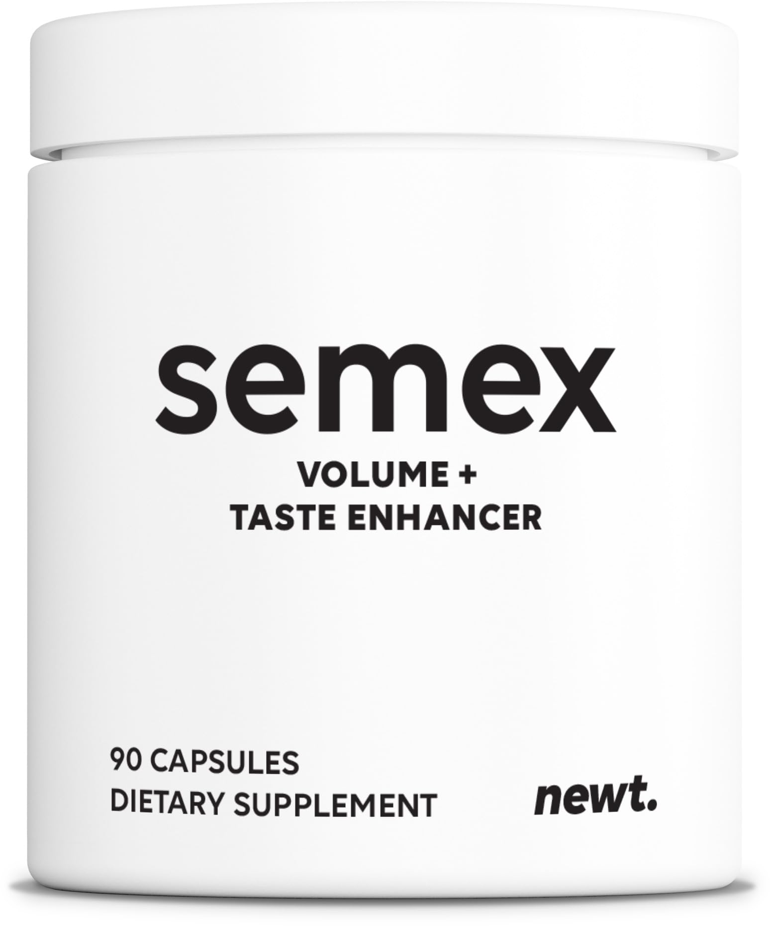 Newt Semex bottle pour illustrating easy daily use for semen volume support