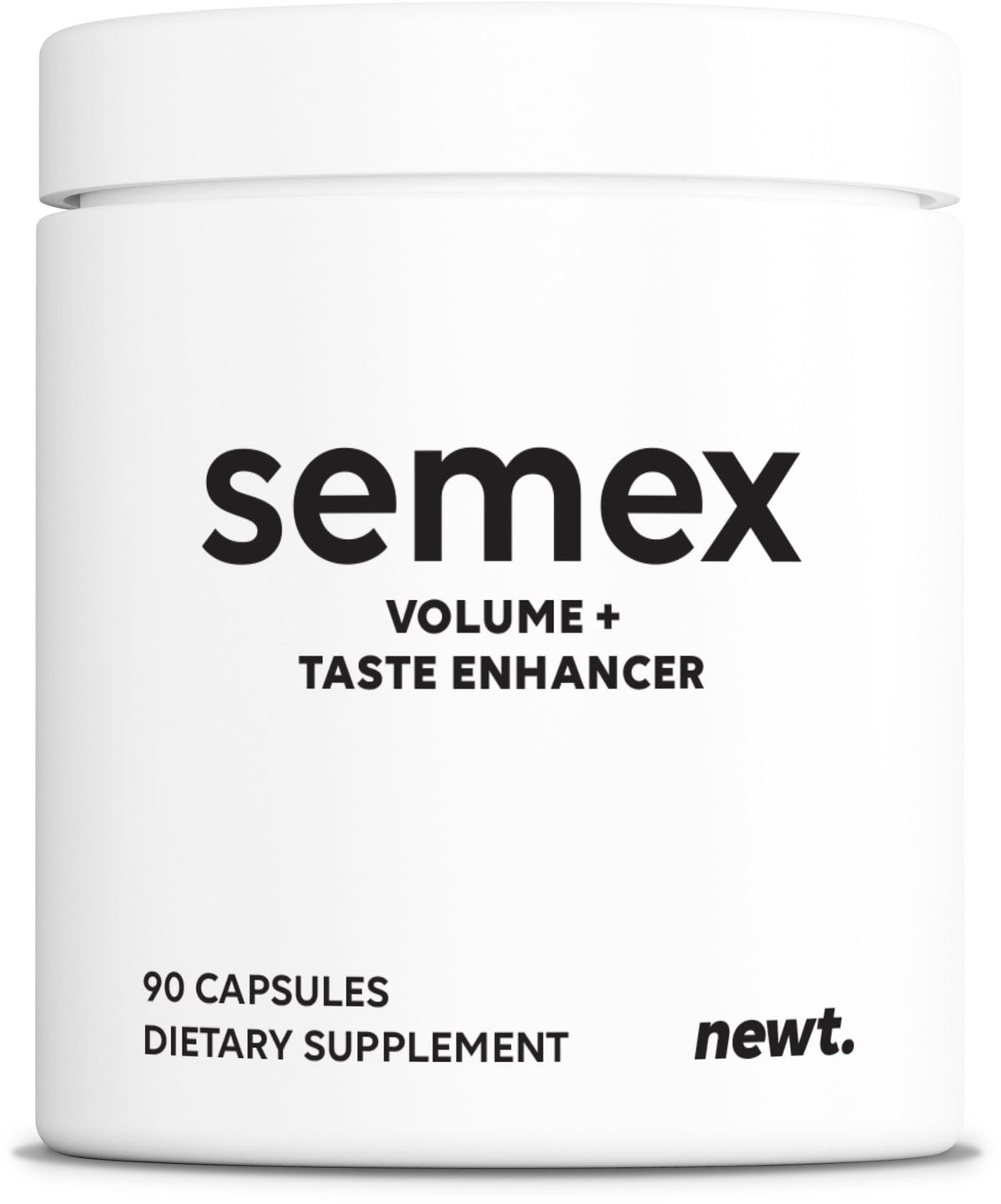 Newt Semex bottle pour illustrating easy daily use for semen volume support