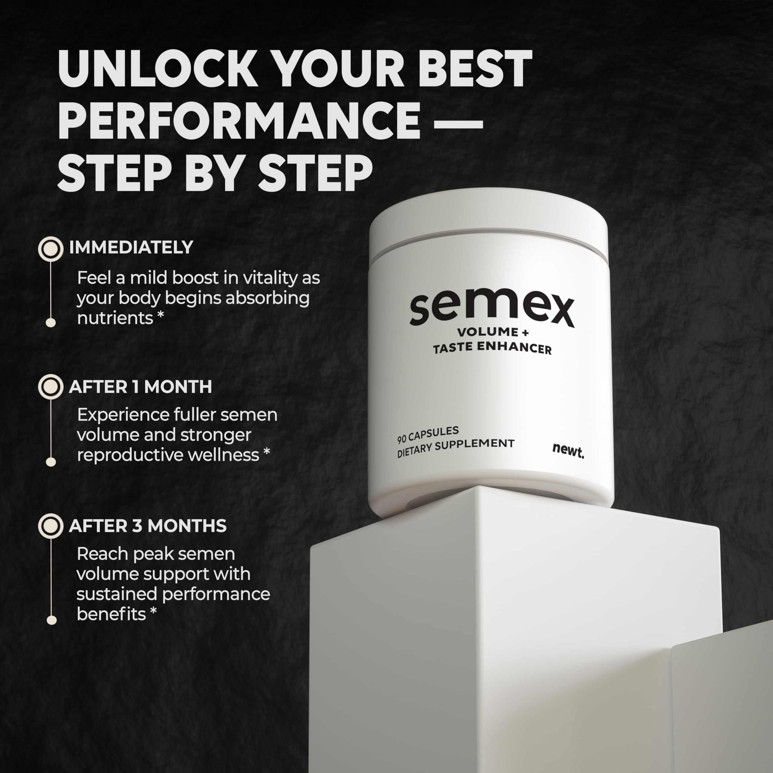 Newt Semex capsules close-up for convenient on-the-go use