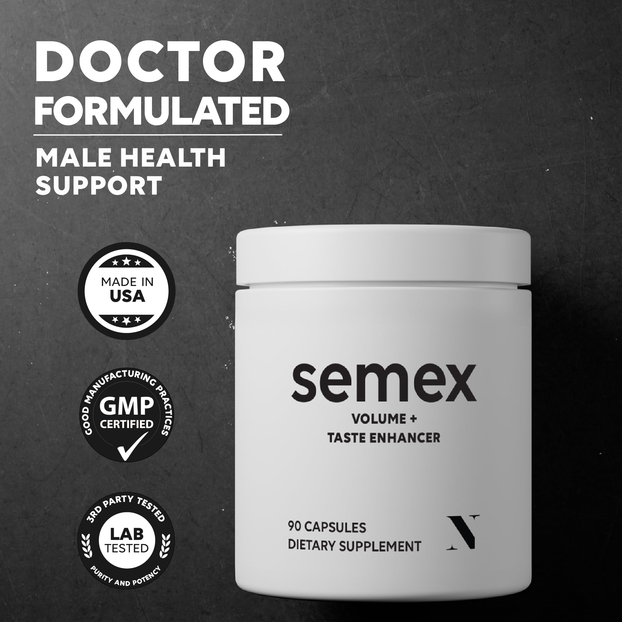 Packaging and label of Newt Semex highlights vegan, non-GMO formula