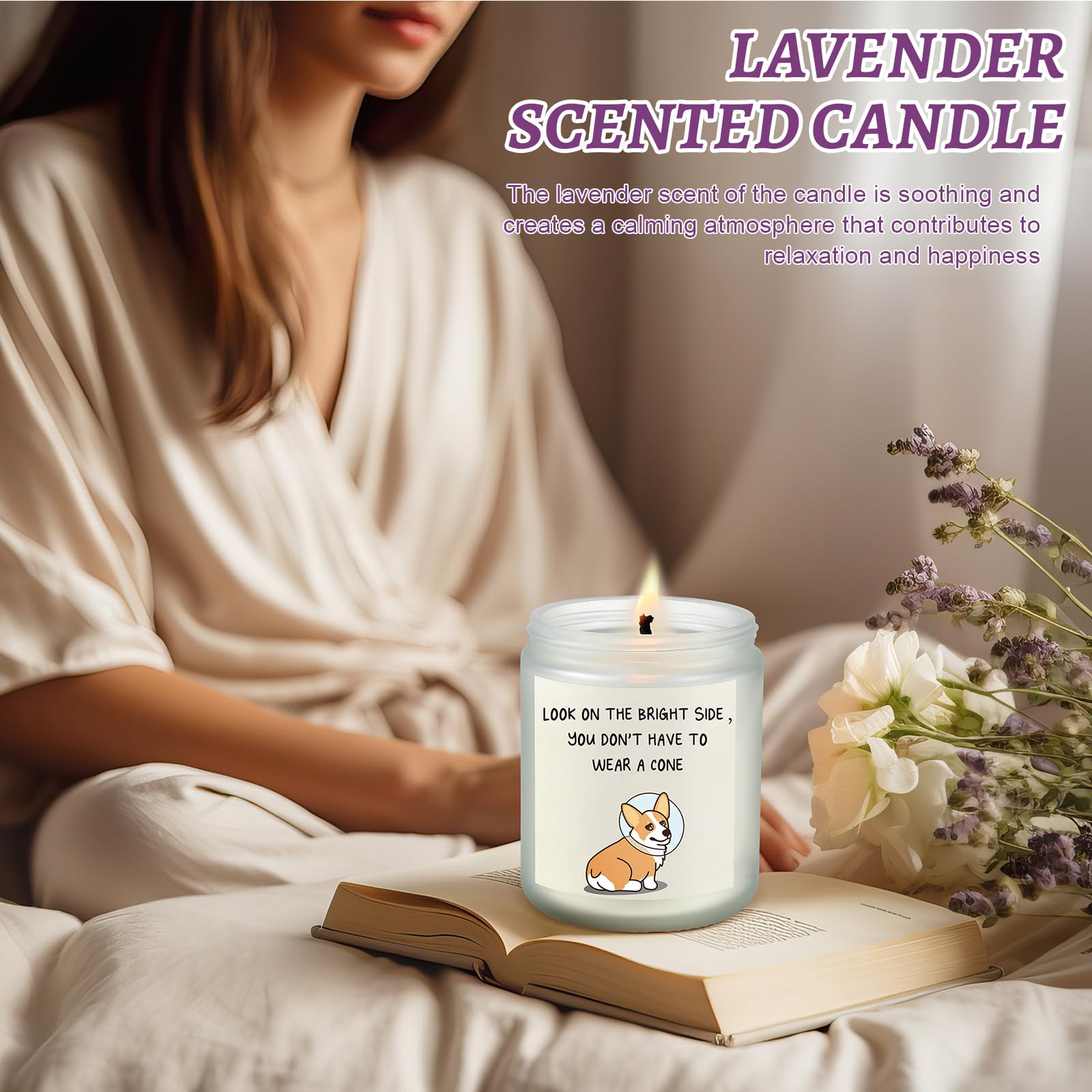 Newtay lavender relaxation candle aids calm and rest.