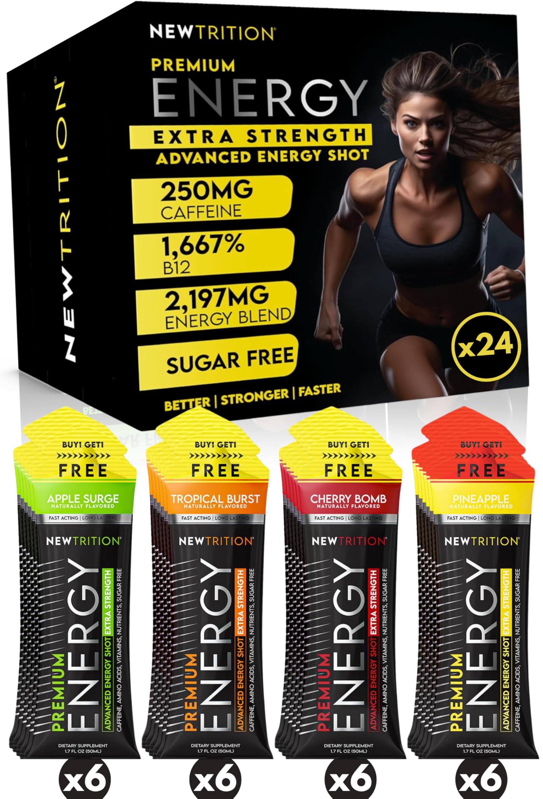 NewTrition energy shot in use during study or workout sessions