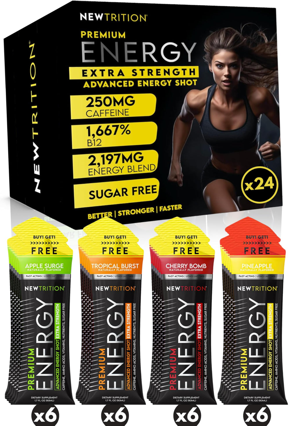 NewTrition energy shot in use during study or workout sessions