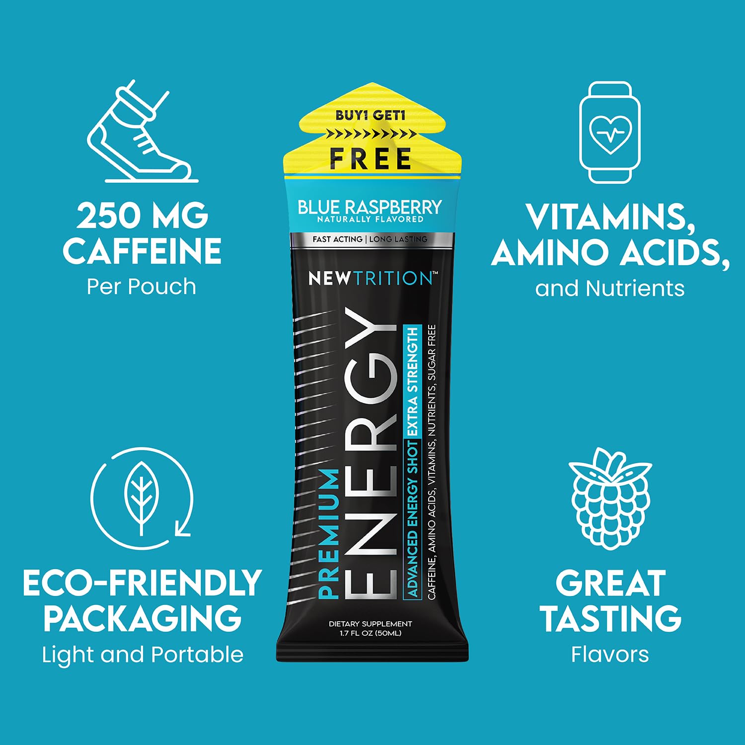 NewTrition vitamin B blend close-up highlighting energy production support.
