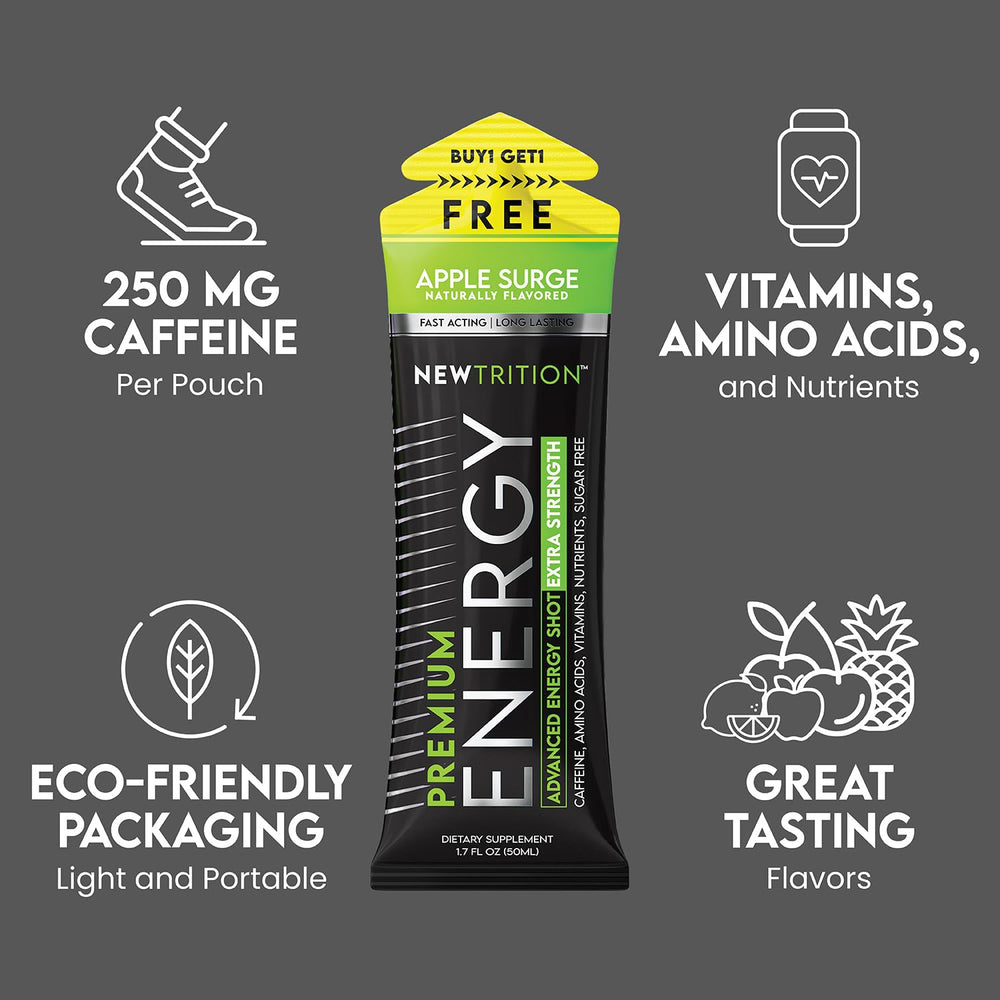 NewTrition Extra Strength Energy Shot Cherry Bomb bottle supports concentration